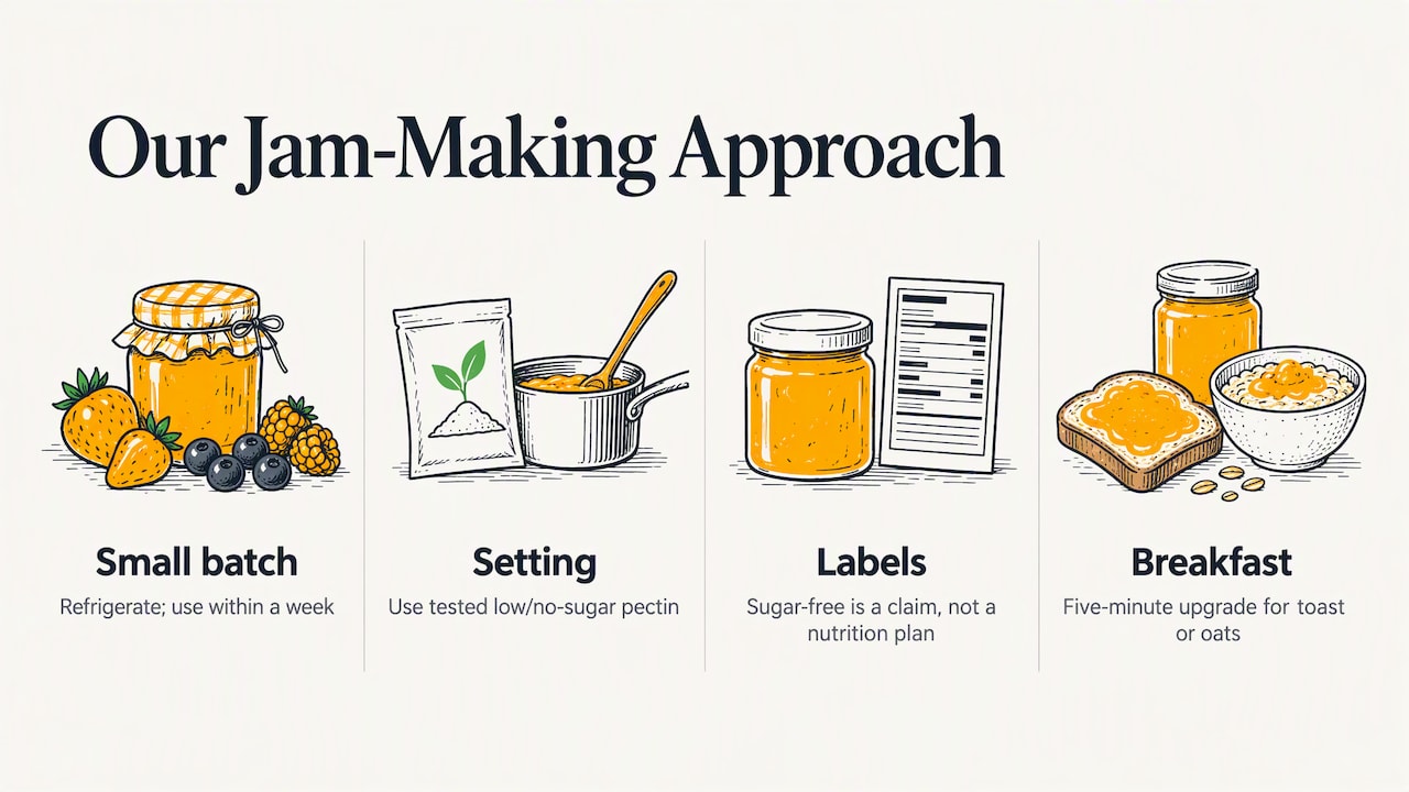 Our perspective: simple fruit, honest labels — overview diagram