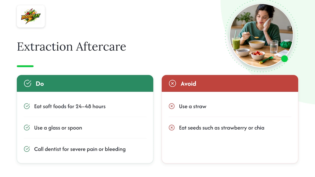 After a tooth extraction — overview diagram